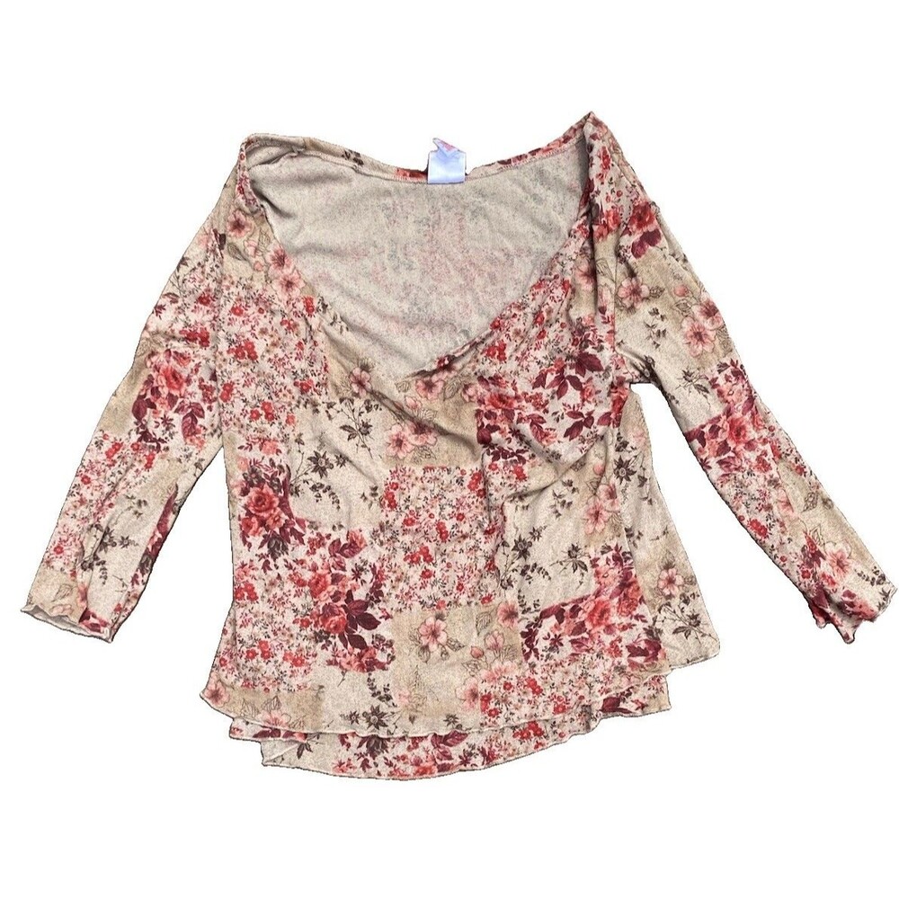 Motherhood Maternity Nursing Wear Women's Floral Long Sleeve Blouse Size Small